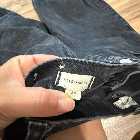 Madewell The '90s Straight Jean Black Denim Jeans - Picture 6 of 14